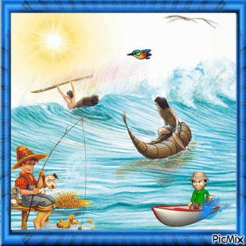 Os pescadores - Ingyenes animált GIF