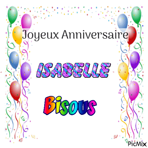 Anniversaire Isabelle - Free animated GIF