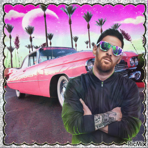 Pinker Cadillac - Darmowy animowany GIF