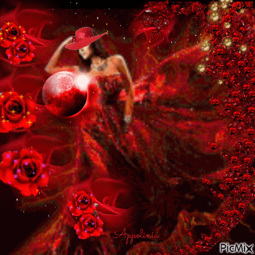 -THE  LADY IN RED- - GIF animado gratis