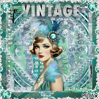 turquoise vintage - Gratis geanimeerde GIF