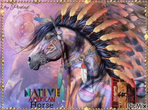 NATIVE AMERICAN HORSE - Бесплатный анимированный гифка