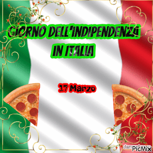 Giornata dell'indipendenza in Italia - Безплатен анимиран GIF