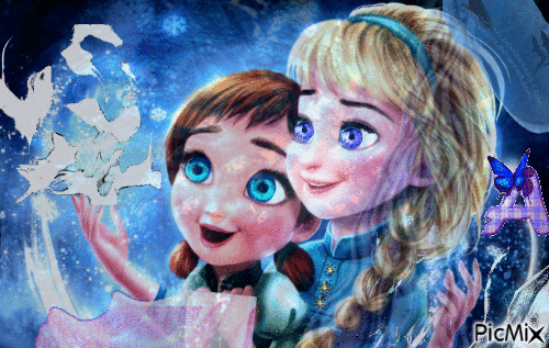 Анна и Эльза Настины - Free animated GIF