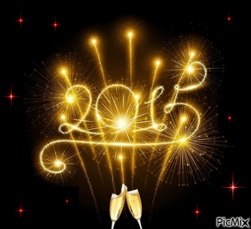 Bonne année 2015 - Бесплатный анимированный гифка