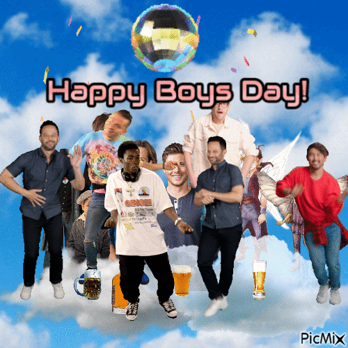 Happy Boys Day - GIF animado grátis