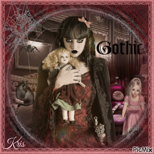 Lolita gothique - GIF animé gratuit