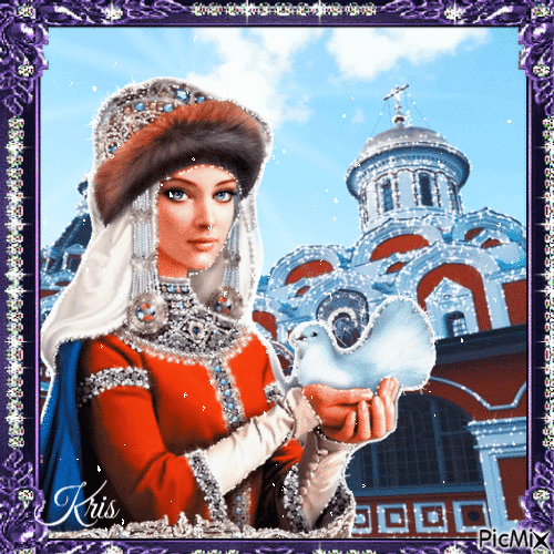 Russie en hiver - GIF animé gratuit