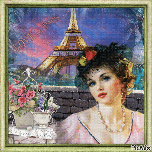 From Paris, With Love - Vintage. - GIF animado grátis