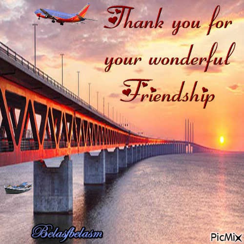 Obrigado por sua amizade - Free PNG
