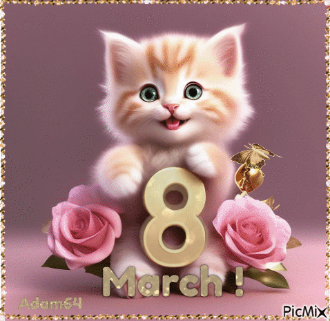 since March 8 ! Lovely ladies - Free animated GIF