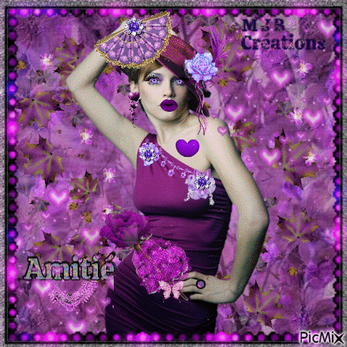 ..Miss Violetta  .. M J B Créations - Free animated GIF