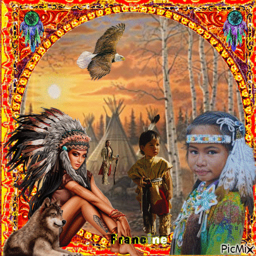 Les Amérindiens 💖💖💖 - Ingyenes animált GIF