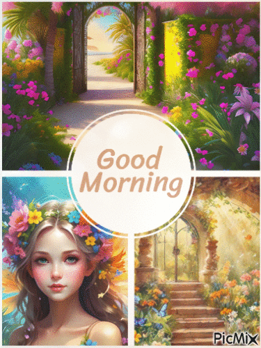 Greeting Good Morning - Бесплатный анимированный гифка