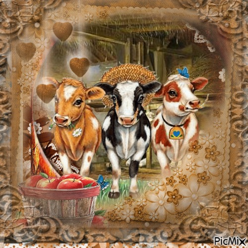 lovely cows - png ฟรี