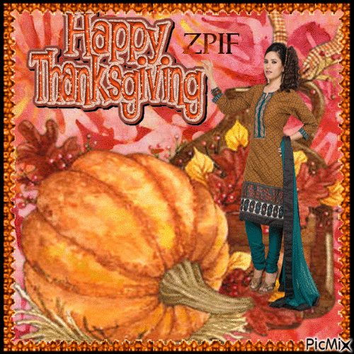 Happy Thankgiving 2 - GIF animé gratuit