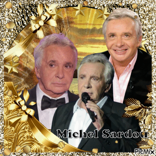 Michel Sardou - Schwarz und Gold - Δωρεάν κινούμενο GIF
