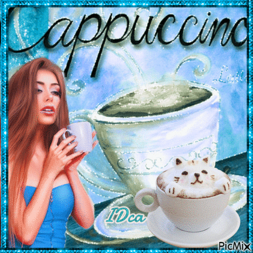 Café capuccino - GIF animado gratis
