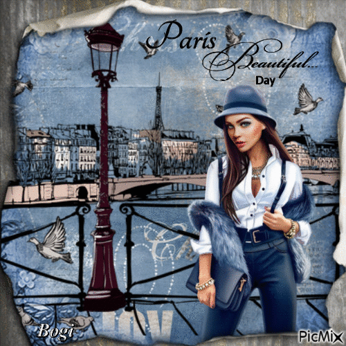 A beautiful day in Paris... - Free animated GIF