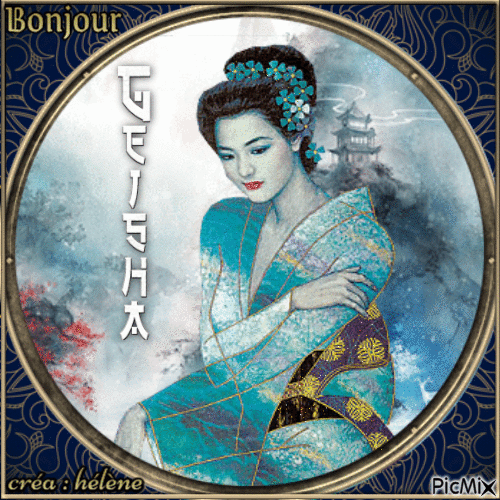 "Portrait d'une Geisha" - Gratis geanimeerde GIF