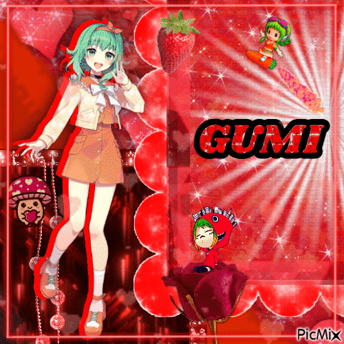 gumi red - Free animated GIF