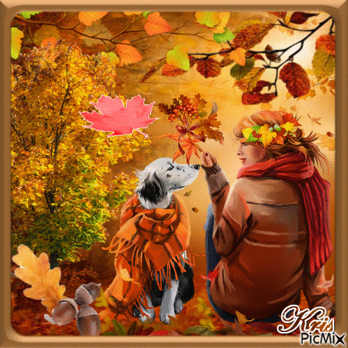 feuilles d'automne🌹🌼 - Free animated GIF