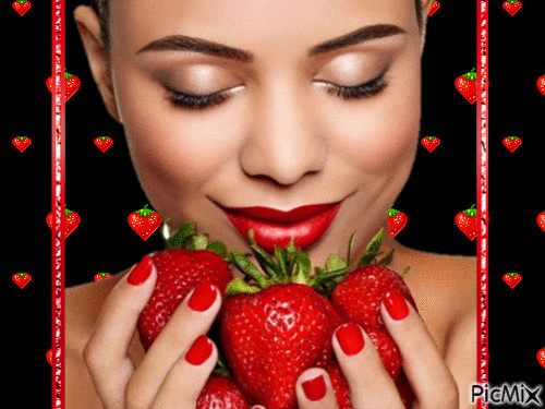 fraise séduction - GIF animé gratuit