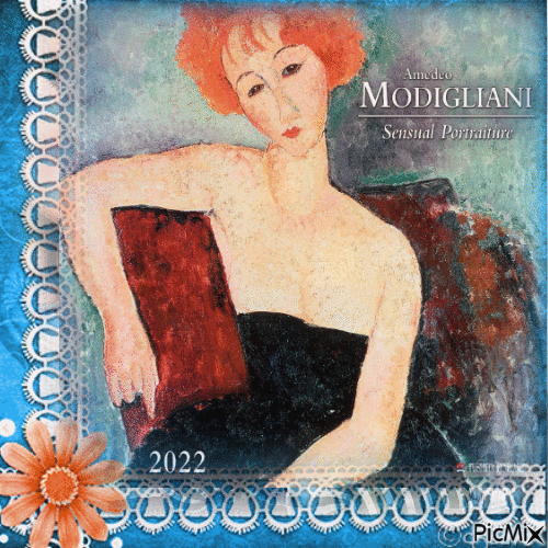 Woman - Modigliani - Безплатен анимиран GIF