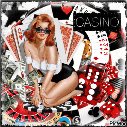 Pin up - casino  concours - Free animated GIF