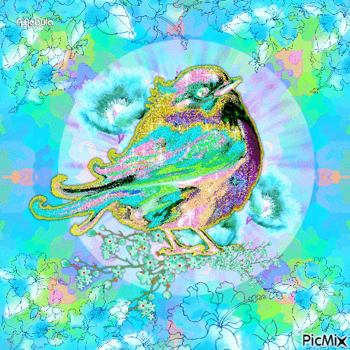 Colorful Bird - Бесплатни анимирани ГИФ