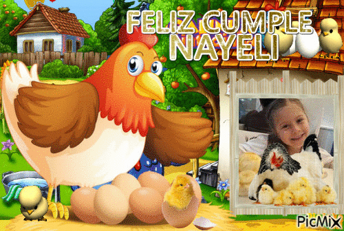 Feliz Cumple Nayeli chick - Δωρεάν κινούμενο GIF