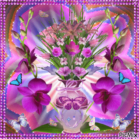 Flores animadas - Δωρεάν κινούμενο GIF