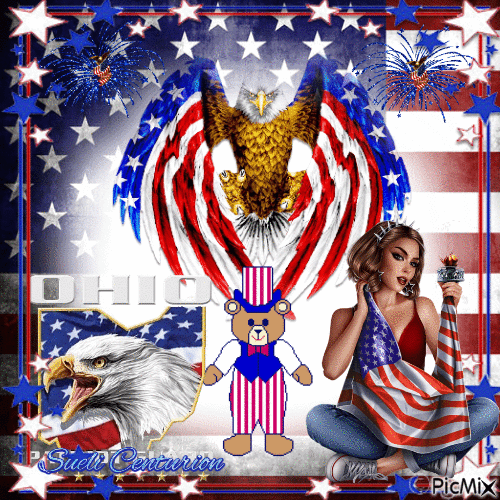 Patriota Americano - GIF animé gratuit