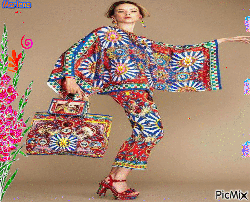 femme couleurs deco  fashion charme - Gratis animeret GIF