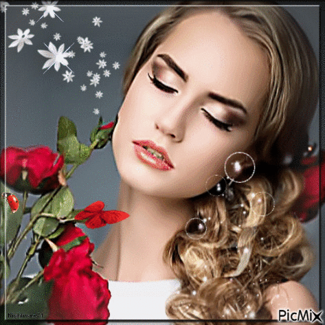 Woman in thought... - GIF animate gratis