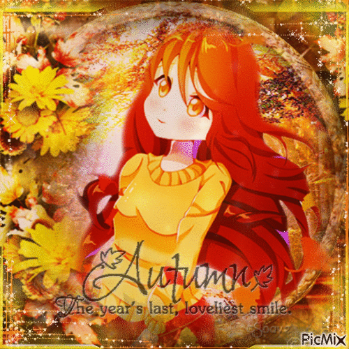 Anime autumn - Zdarma animovaný GIF