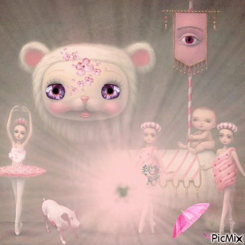 Pink world - GIF animado grátis