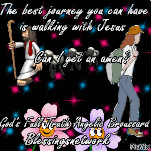 walking with Jesus - GIF animate gratis