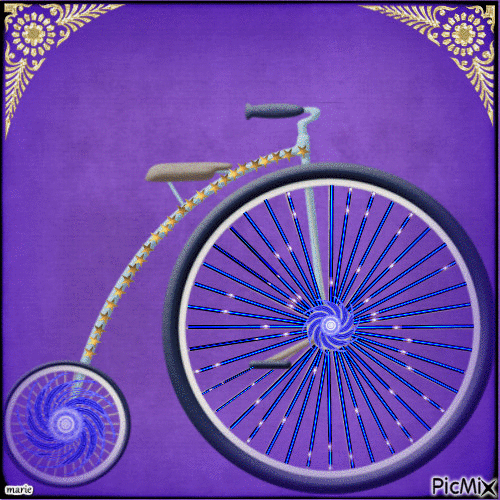 Le vélo décoré - Free animated GIF