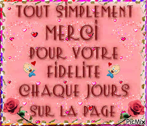 Tout simplement merci - Free animated GIF