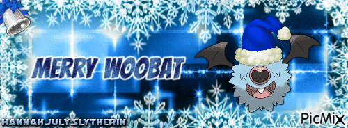 Merry Woobat {Banner} - Free animated GIF