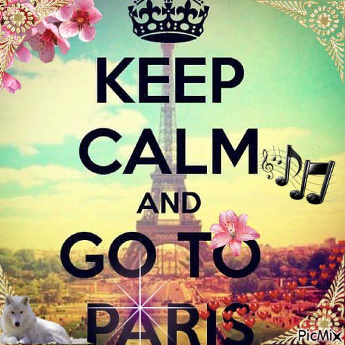 Keep calm and go to paris - png ฟรี