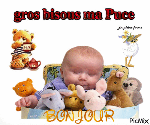 gros bisous ma Puce - 免费动画 GIF