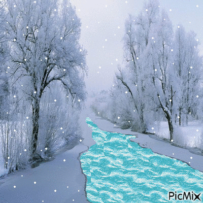 Зима, снег,мороз - GIF animado gratis