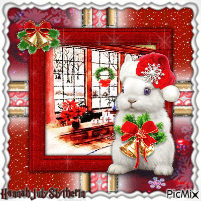 {{♠}}Christmas Bunny #1{{♠}} - GIF animate gratis
