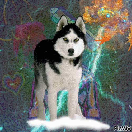 Trippy dog - Gratis geanimeerde GIF