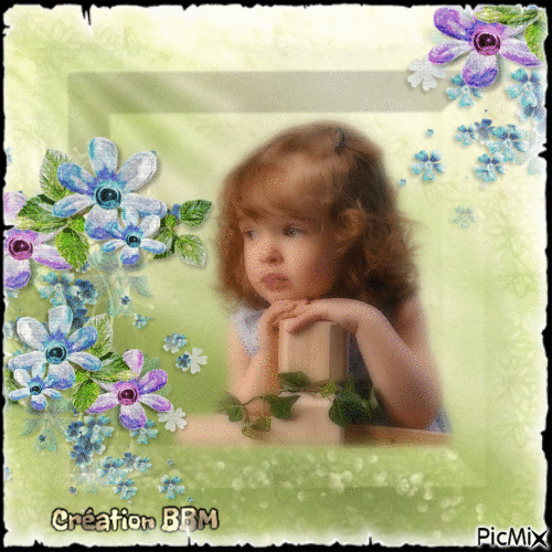 Portrait fillette par BBM - Gratis animeret GIF