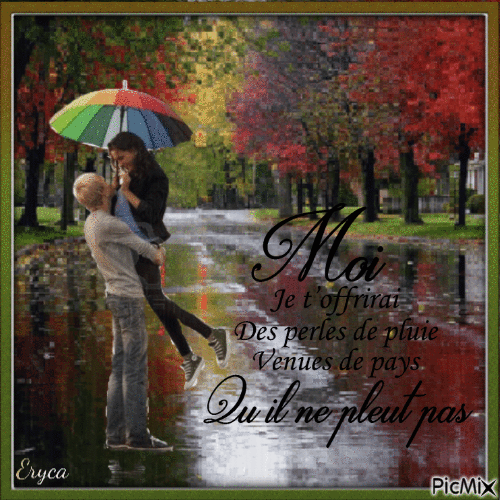 Amoureux sous la pluie