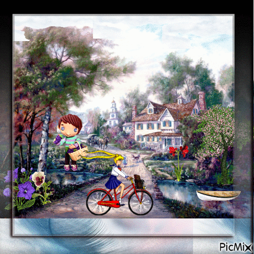Rua do lago - Ingyenes animált GIF
