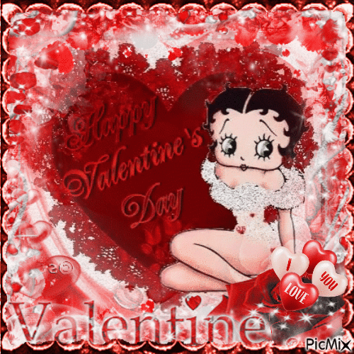 Valentine's Day - Betty Boop - Free animated GIF